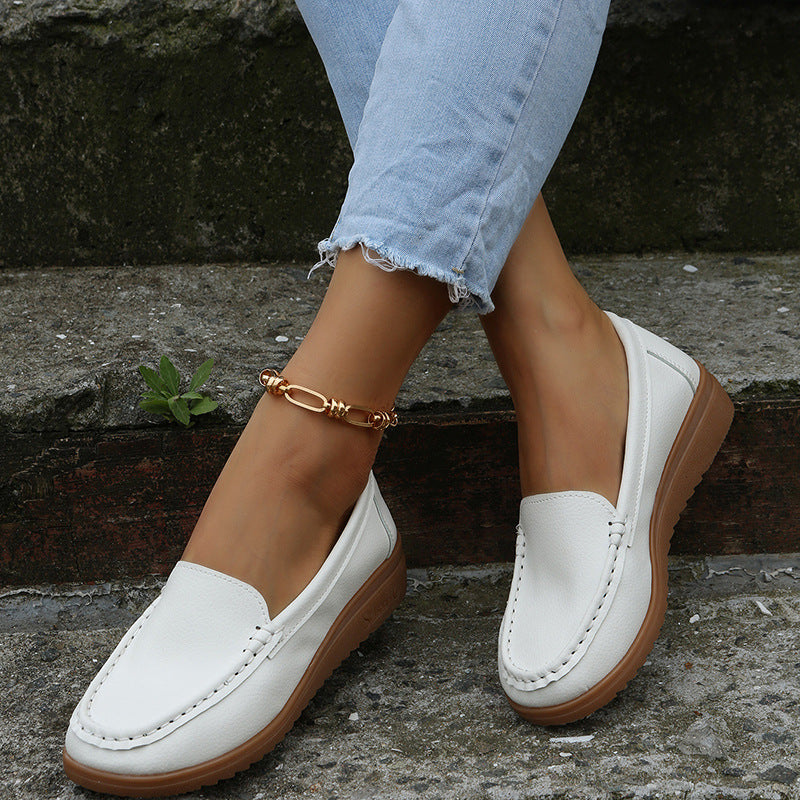 Flats Shoes Women Leather Loafers
