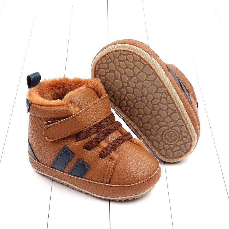 Sports Soft-sole Cotton High-top Baby Shoes