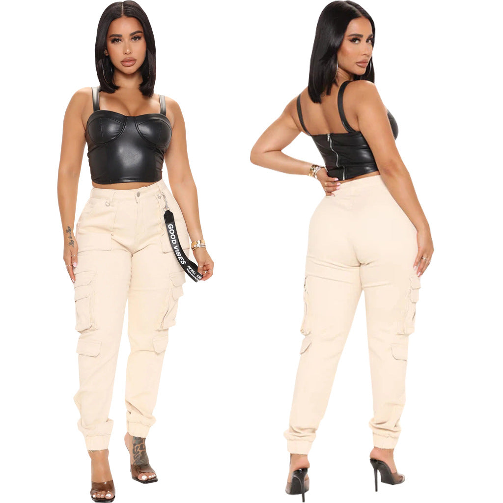 Slim Fit Camouflage Comfortable Leisure Tapered Stretch Overalls