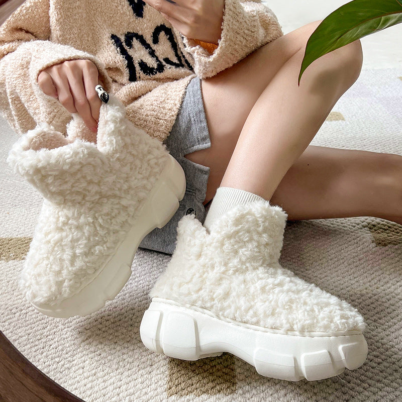 Winter Cashmere Snow Boots Plus Velvet High-top Fleece Cotton Shoes