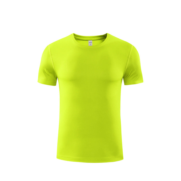 Men Quick Dry Round Neck Short Sleeved T-shirt