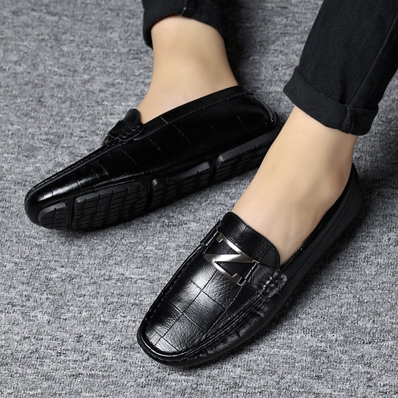 Low-top leather shoes loafer