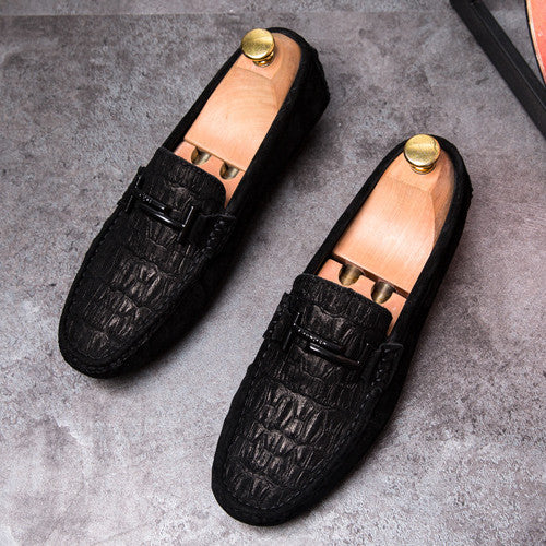 Men's Peas Shoes Driving Low-Top Flat Shoes