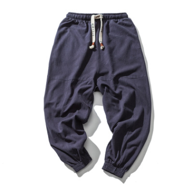 Mens Drawstring Elastic Pockets Tapered Sweatpants