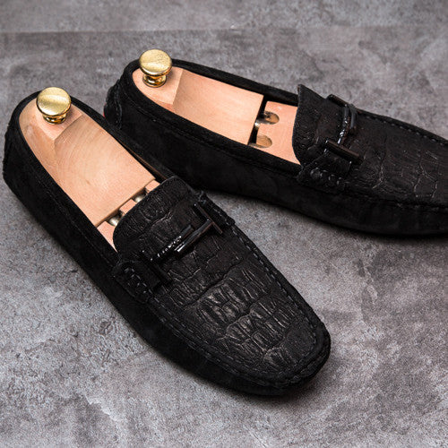 Men's Peas Shoes Driving Low-Top Flat Shoes