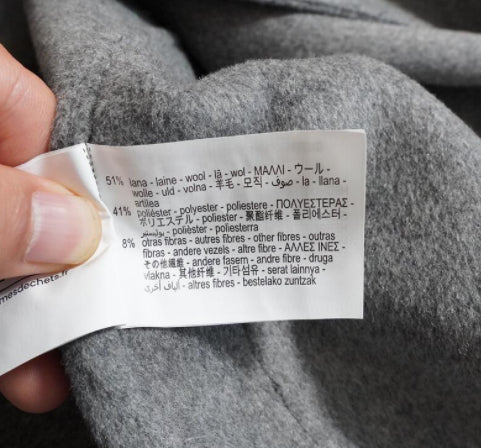 Gray Collarless Loose Side Slit Belt Lace-up Long Lazy Woolen Coat
