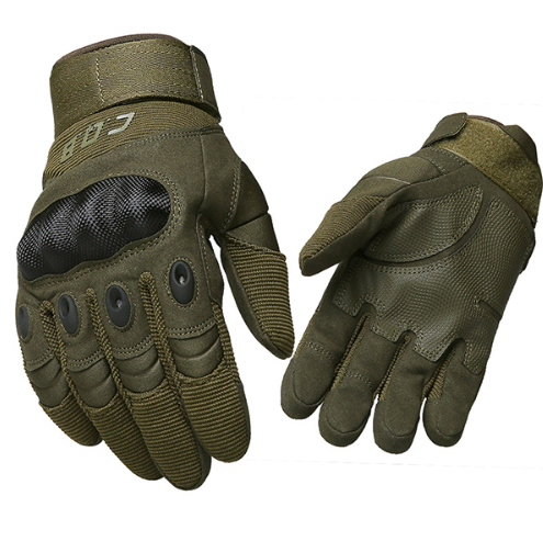Men Tactical Rubber Knuckle Protective Gear Tactical Gloves