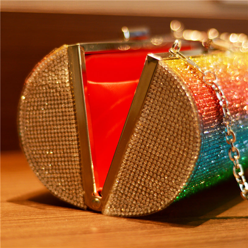 Party Perfection: Rainbow Luxury Diamond Clutch