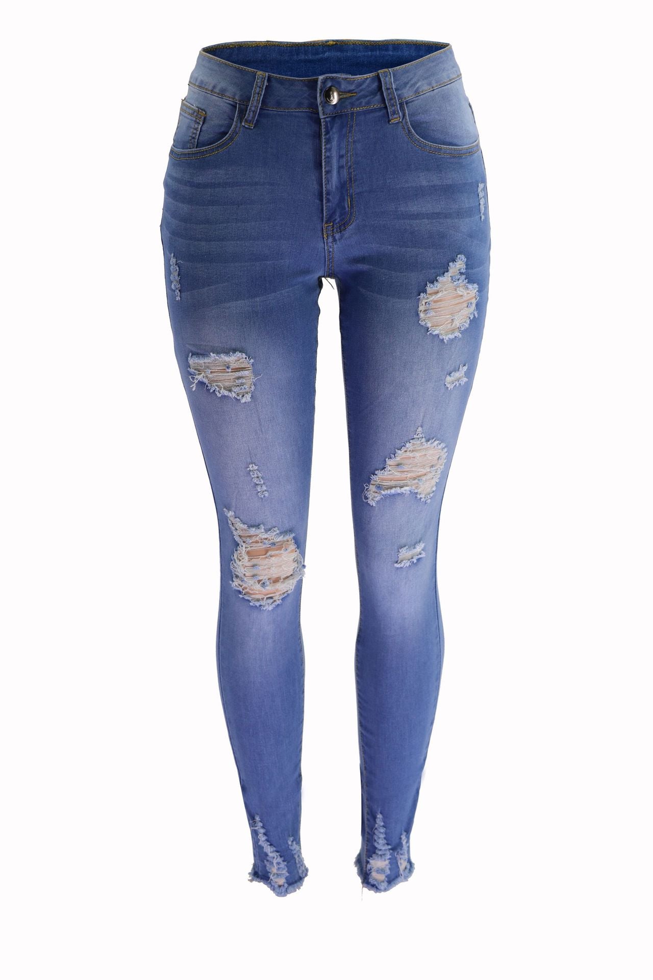 Women Ripped Jeans Slim Fit Skinny
