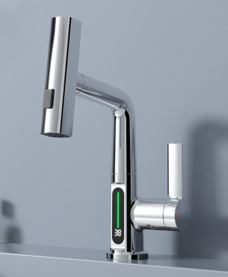 Intelligent Digital Display Pull-out Basin Faucet