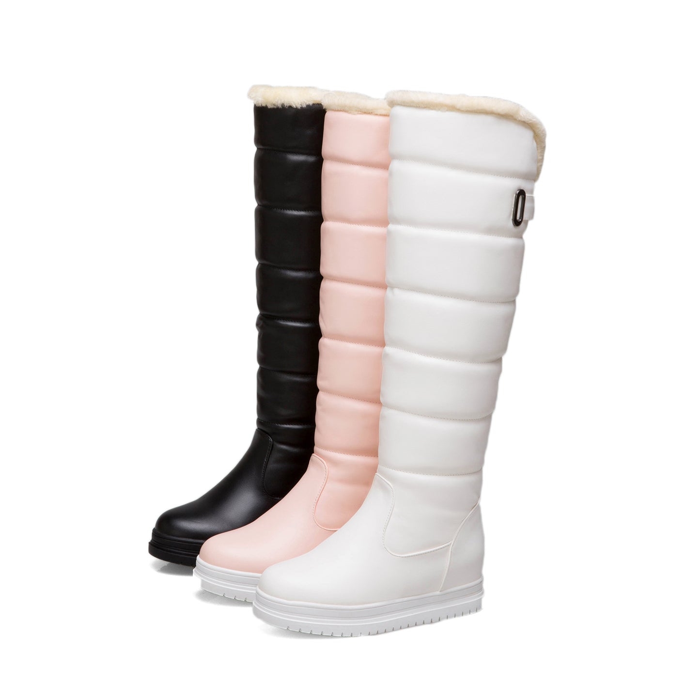 Casual leather platform boots
