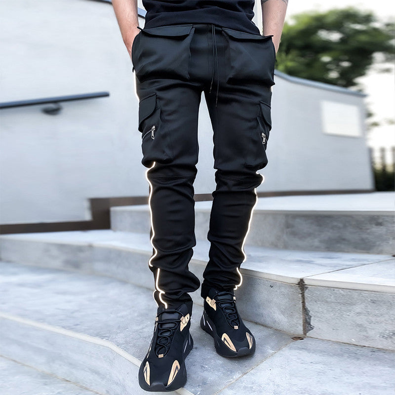 Men's Japanese Trousers Loose Large Size Work Pants