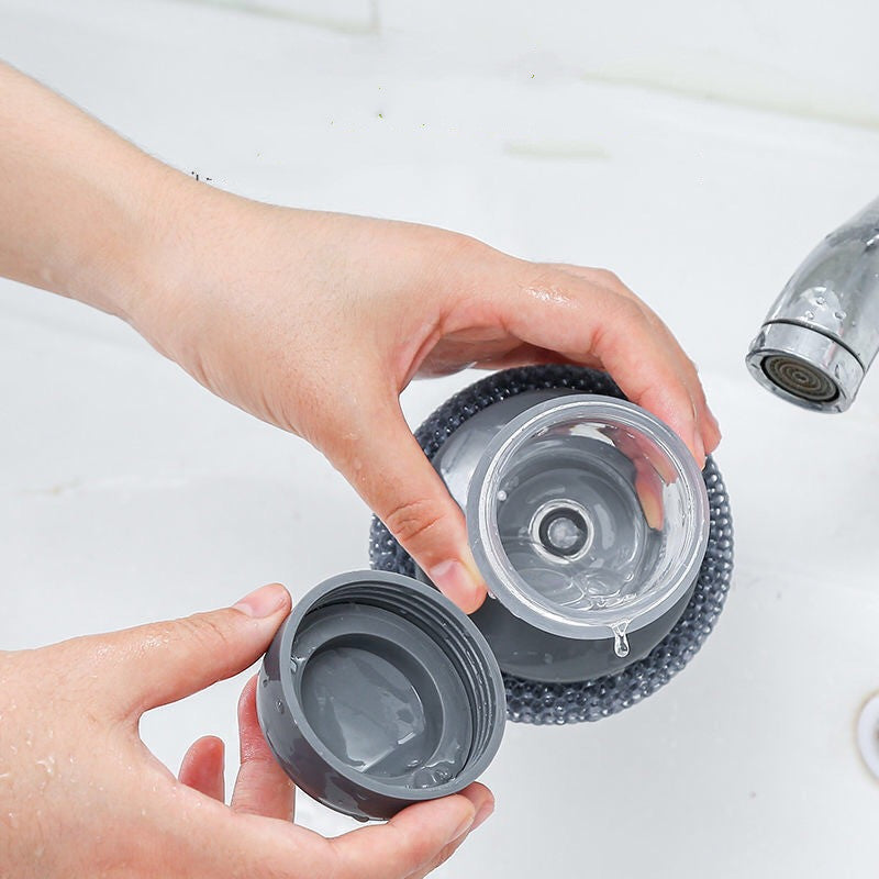 Kitchen Soap Dispensing AntiBacterial Palm Brush Cleaner