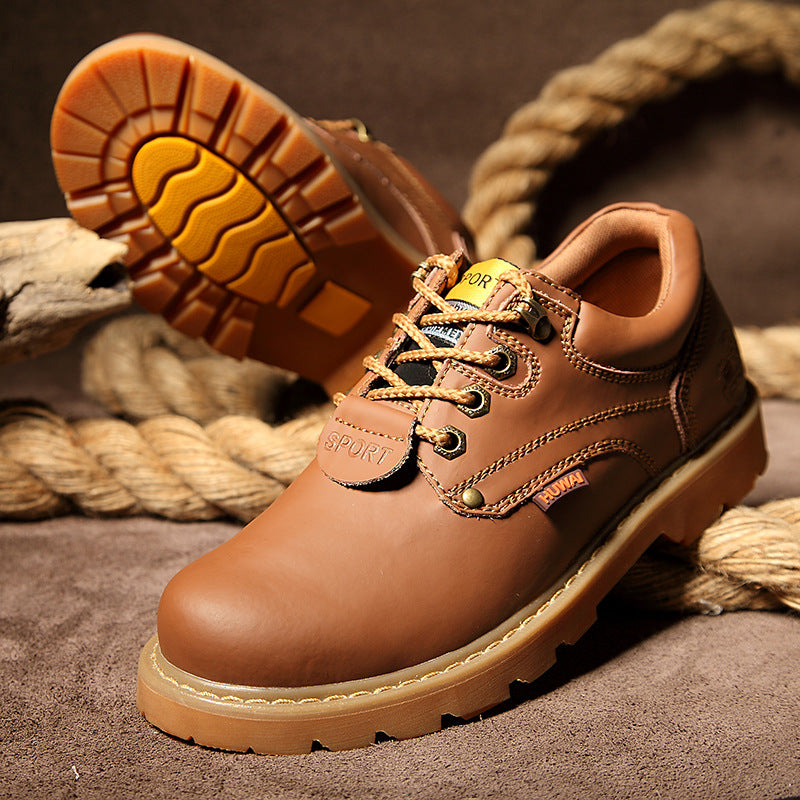 Big Head Leather Tooling Shoes