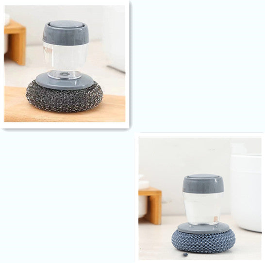 Kitchen Soap Dispensing AntiBacterial Palm Brush Cleaner
