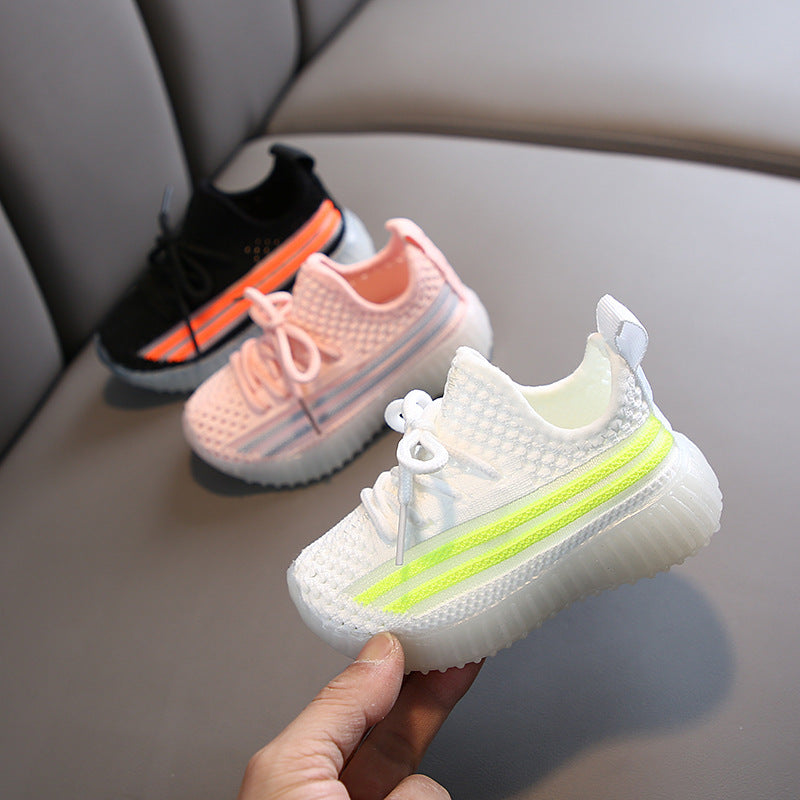 Children's New Breathable Mesh Luminous Coconut Shoes