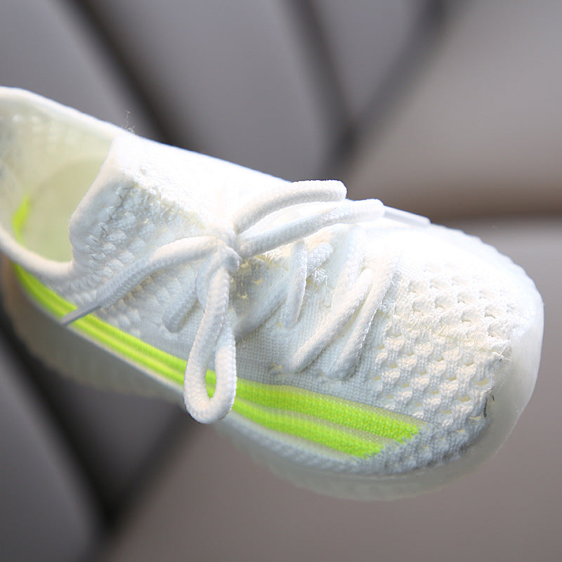 Children's New Breathable Mesh Luminous Coconut Shoes