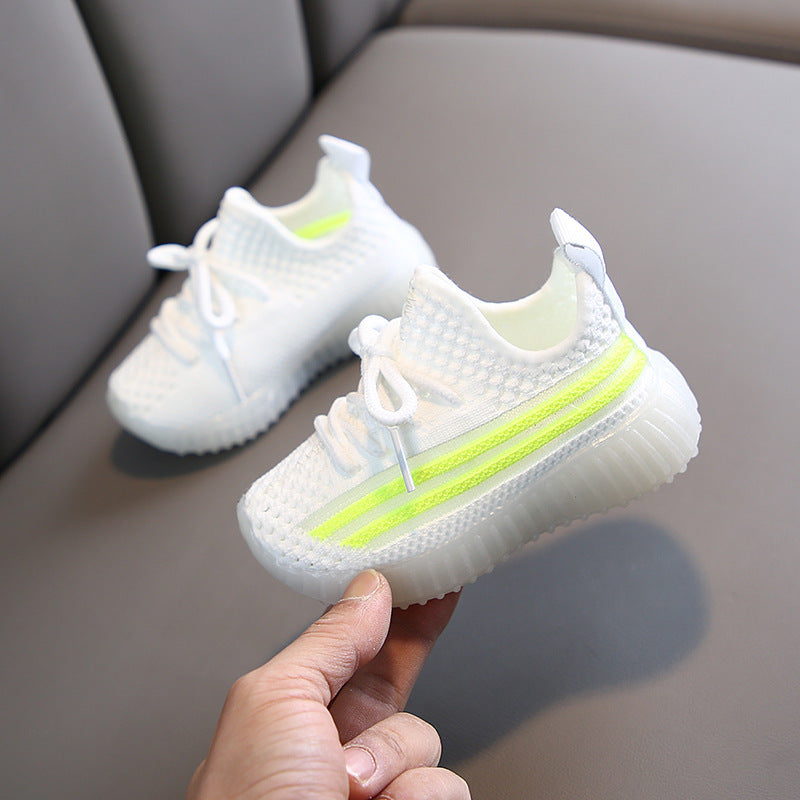 Children's New Breathable Mesh Luminous Coconut Shoes