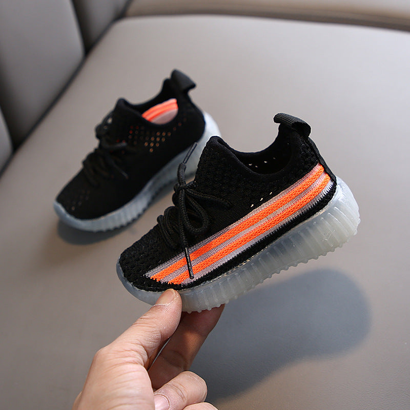 Children's New Breathable Mesh Luminous Coconut Shoes