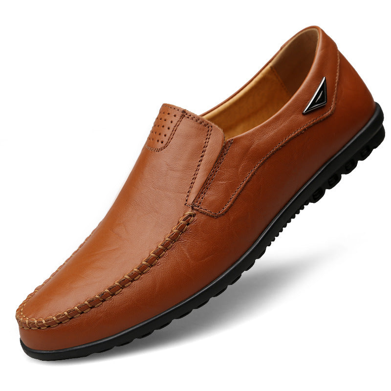 New Peas Men's Casual Leather Shoes
