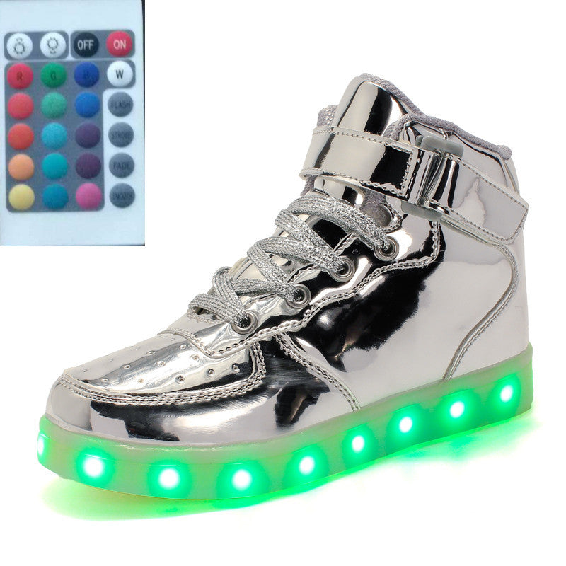 High-top LED Luminous Shoes Remote Control Light Shoes