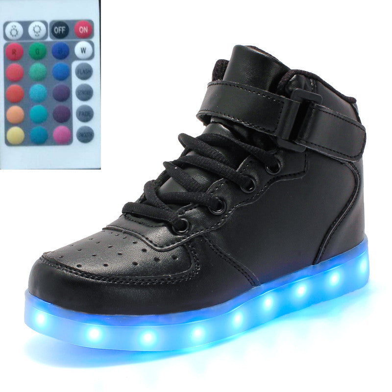 High-top LED Luminous Shoes Remote Control Light Shoes