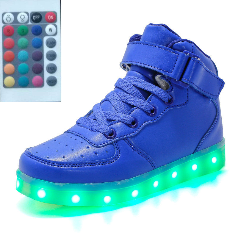 High-top LED Luminous Shoes Remote Control Light Shoes