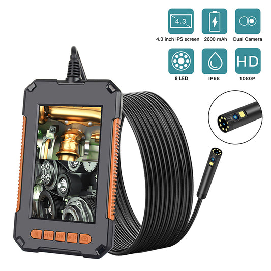 1080P HD Endoscope: Dual Lens, IP68 Snake Camera, LED Lights