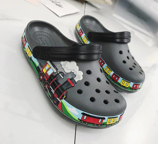 Children's Pattern Cartoon Fun College Hole Shoes