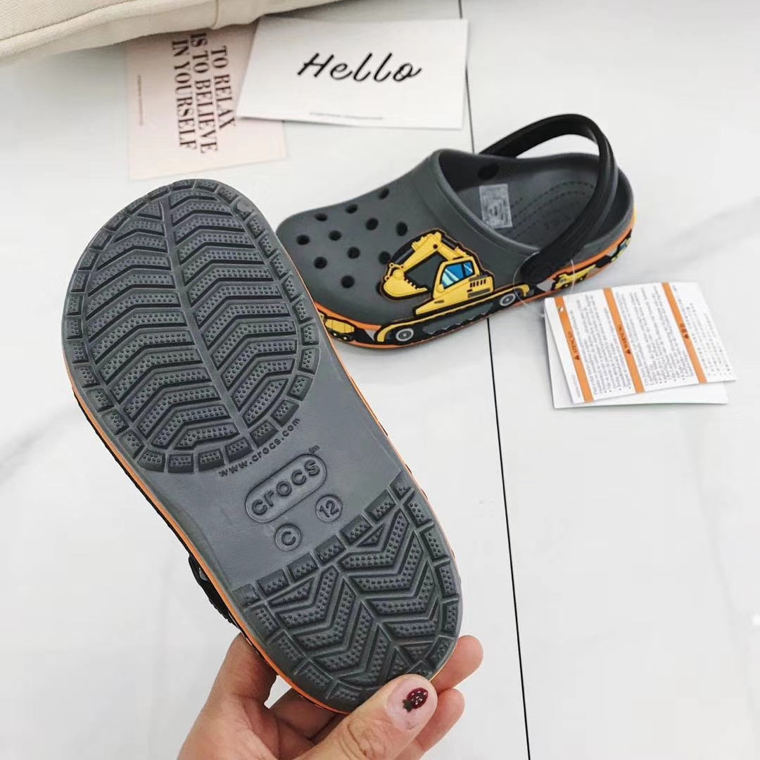 Children's Pattern Cartoon Fun College Hole Shoes
