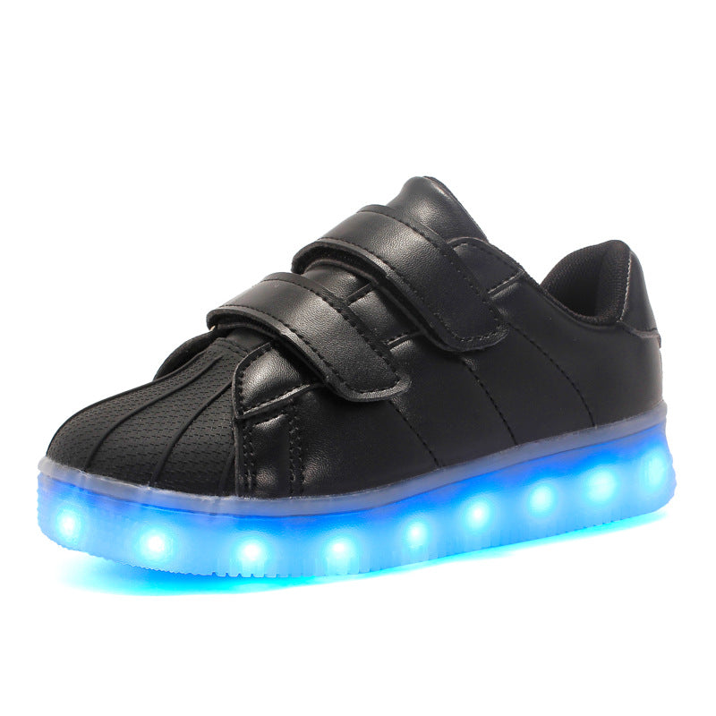 Children's Luminous Charging LED Light Colorful Shell-Toe Shoes