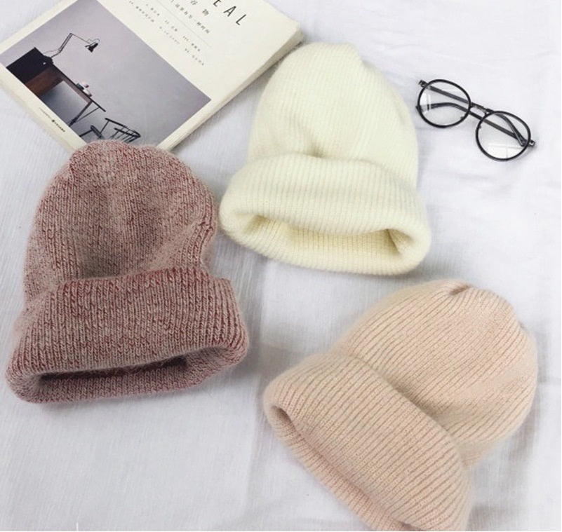 Autumn Winter Rabbit Hair Skullies