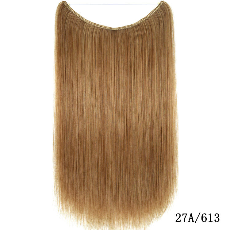 Invisible Wire No Clips in Hair Extensions Secret Fish Line Silky Straight Synthetic