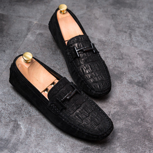 Men's Peas Shoes Driving Low-Top Flat Shoes