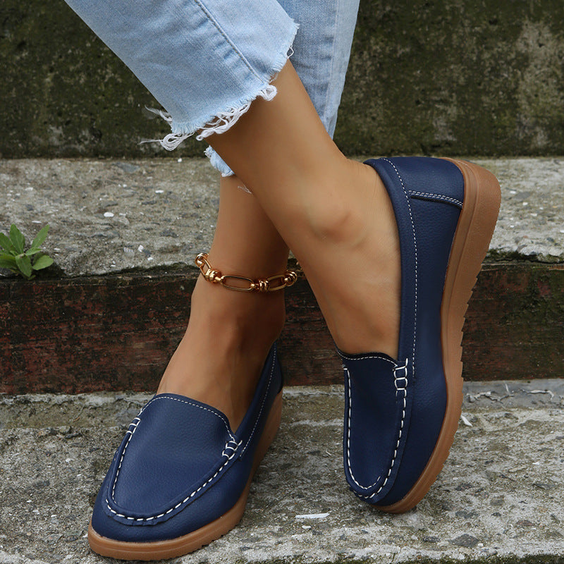 Flats Shoes Women Leather Loafers