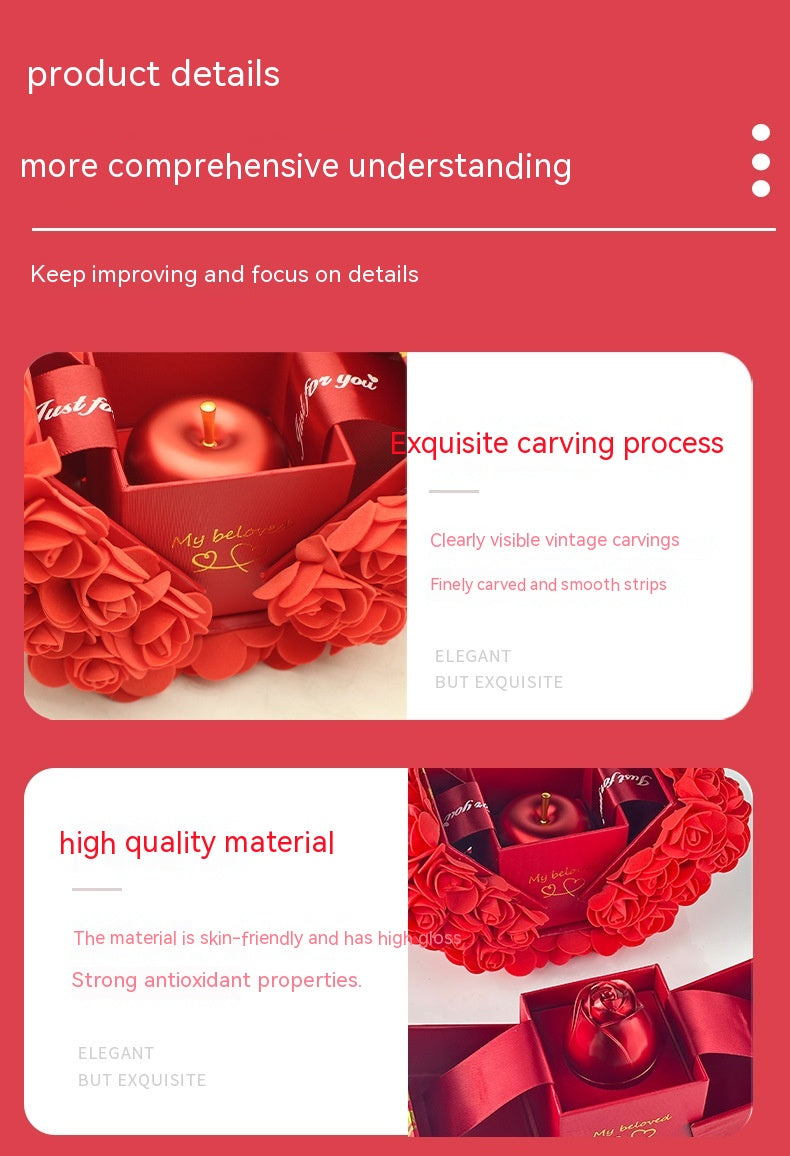 Lovers Rose Eternal Flower Jewelry Box Set