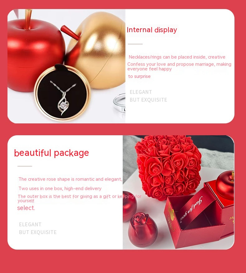 Lovers Rose Eternal Flower Jewelry Box Set