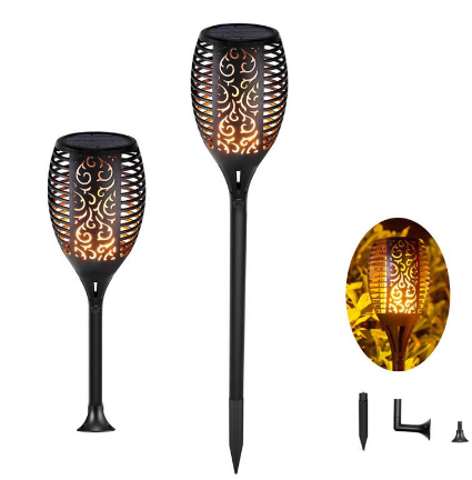 LED Waterproof Solar Torch Light Lamp Outdoor Landscape Garden Decoration