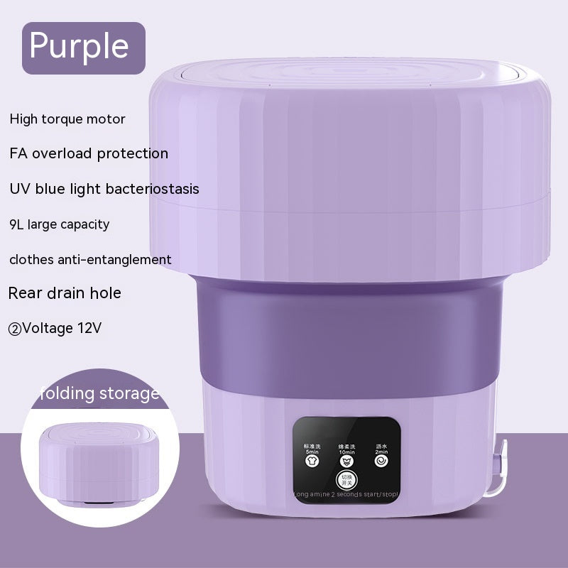 Portable Intelligent Digital Display Folding Washing Machine