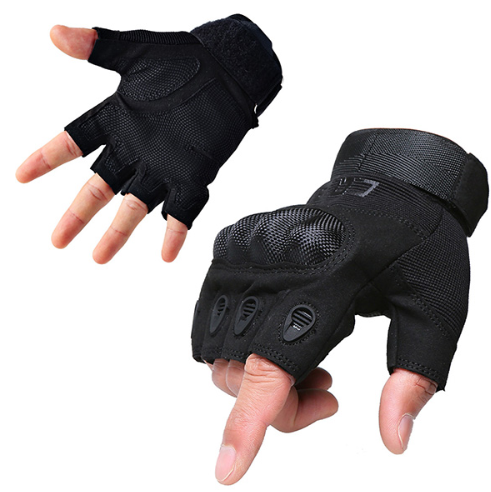 Men Tactical Rubber Knuckle Protective Gear Tactical Gloves