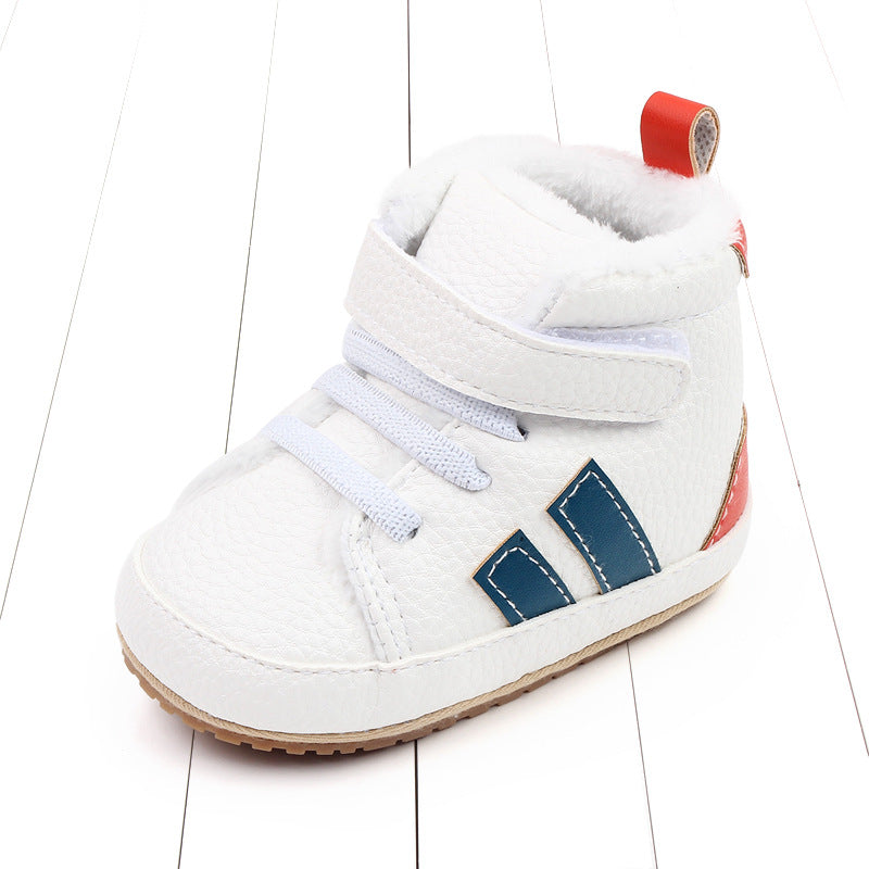 Sports Soft-sole Cotton High-top Baby Shoes