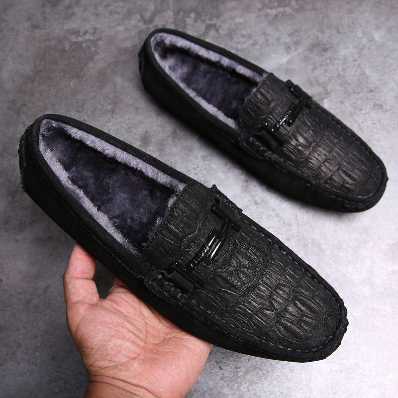 Men's Peas Shoes Driving Low-Top Flat Shoes