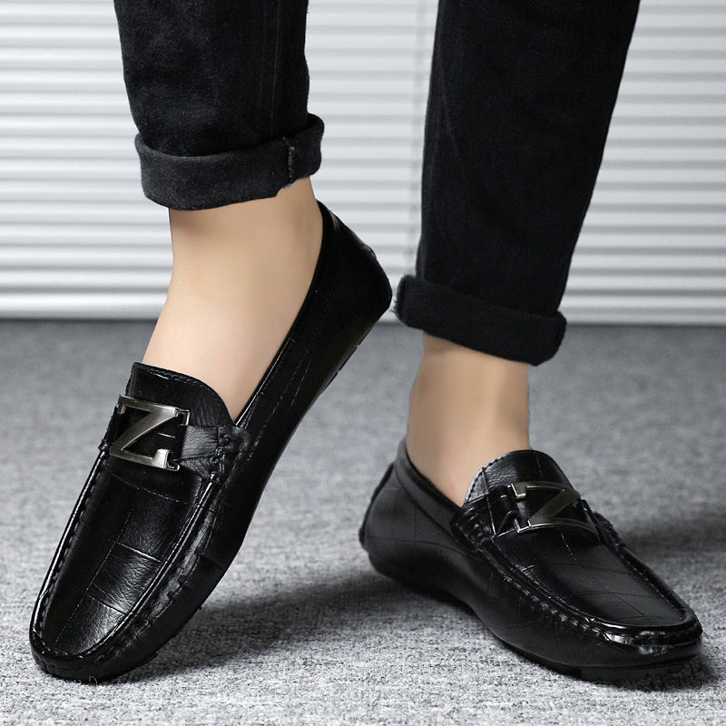 Low-top leather shoes loafer