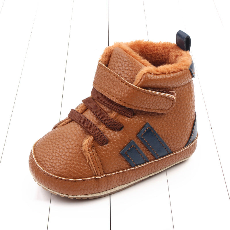 Sports Soft-sole Cotton High-top Baby Shoes