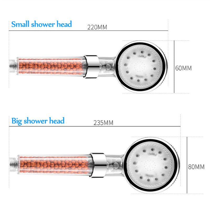 Color Changing LED Temperature Sensor Mineral Anion Shower Head