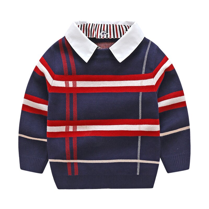 Plaid Toddler Kid Sweater Knit Pullover
