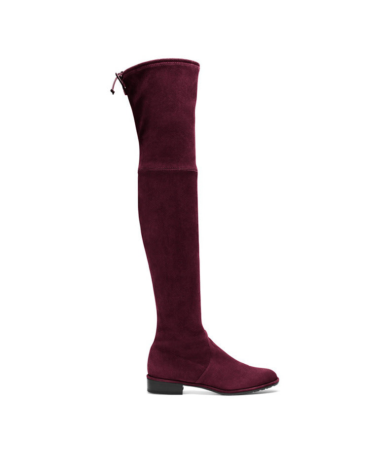 Flat flat elastic boots