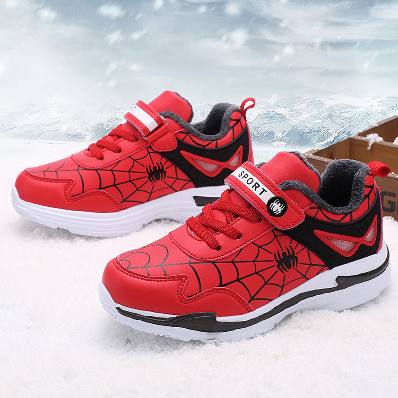 Plush cotton running shoes