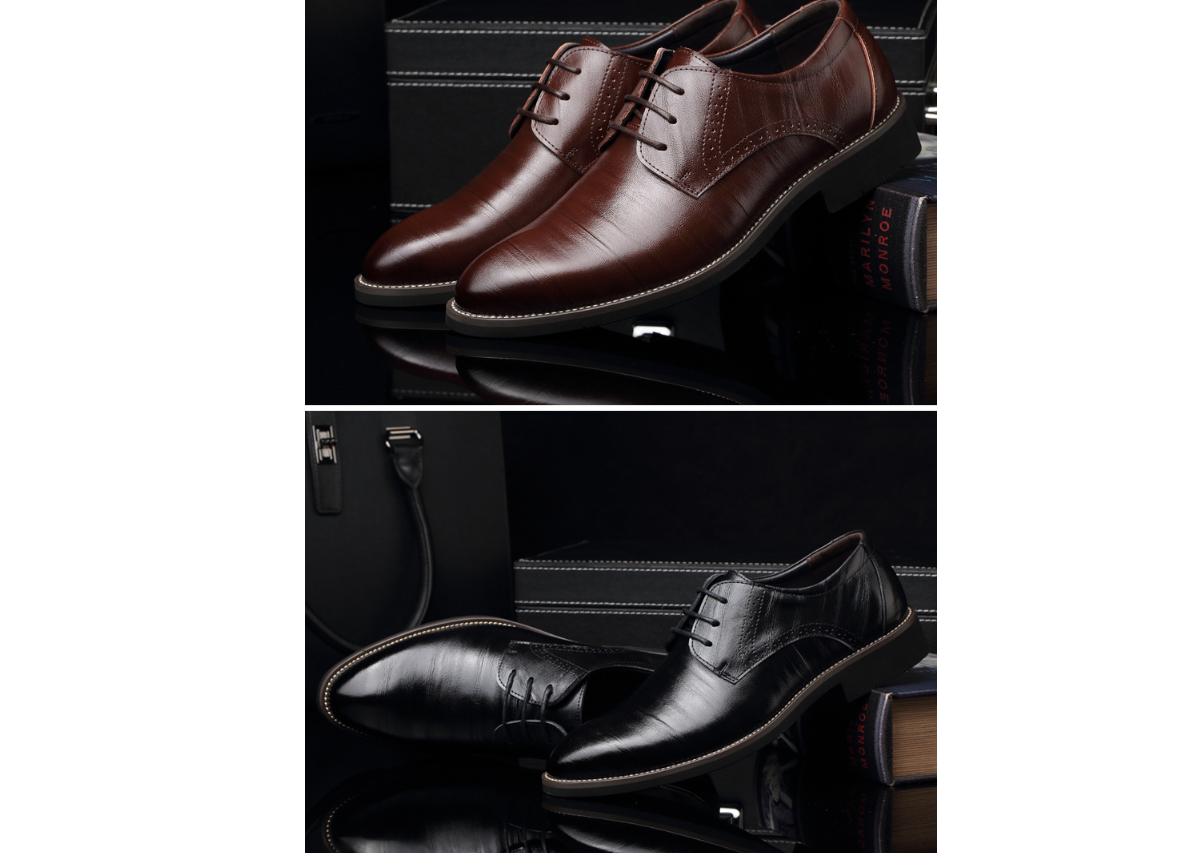 Men's leather dress business shoes