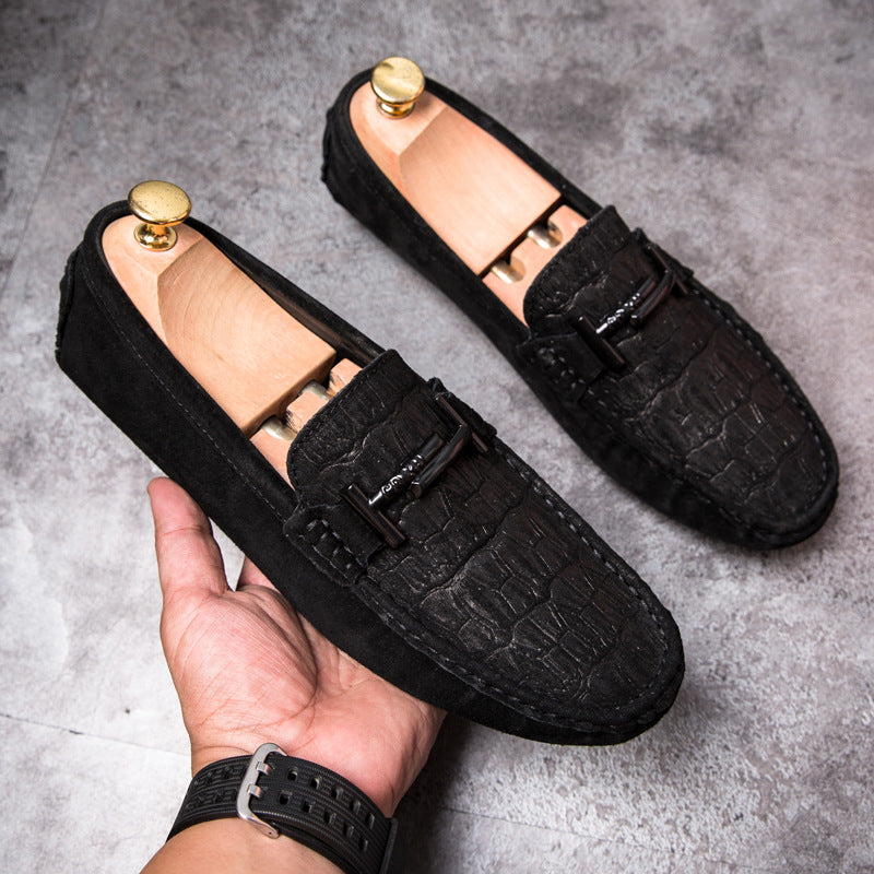 Men's Peas Shoes Driving Low-Top Flat Shoes